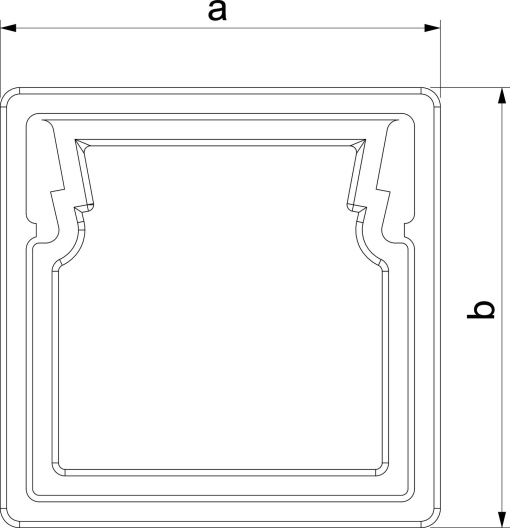 Protetor para calha LKM 30x30mm Policloreto de vinilo cinzento