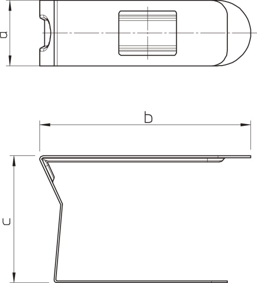 Grampo para calha 80mm Aço galvanizado pelo método Sendzimir