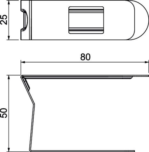 Grampo para calha 80mm Aço eletrogalvanizado, passivado a azul zinco