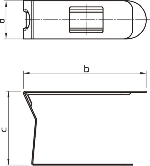Grampo para calha 140mm Aço galvanizado pelo método Sendzimir