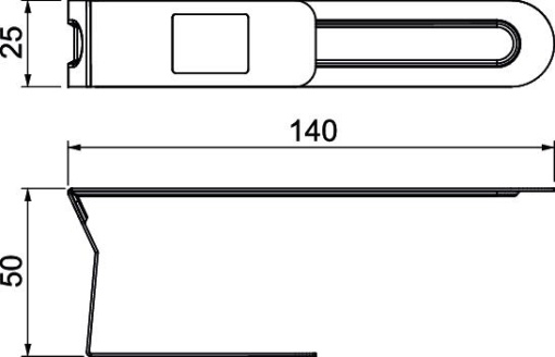 Grampo para calha 140mm Aço eletrogalvanizado, passivado a azul zinco