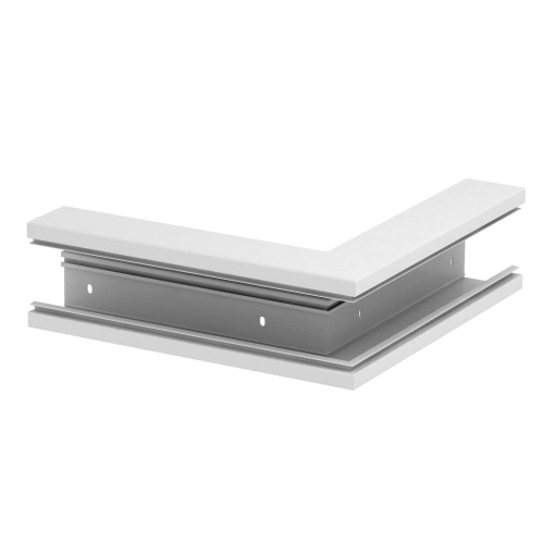 Ângulo externo 70x110mm Policloreto de vinilo branco puro RAL 9010