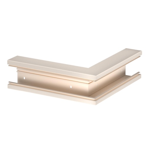 Ângulo externo 70x110mm Policloreto de vinilo branco RAL 9001