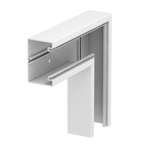 Ângulo plano 70x110mm Policloreto de vinilo branco puro RAL 9010