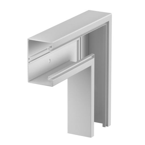 Ângulo plano 70x110mm Policloreto de vinilo cinzento claro RAL 7035