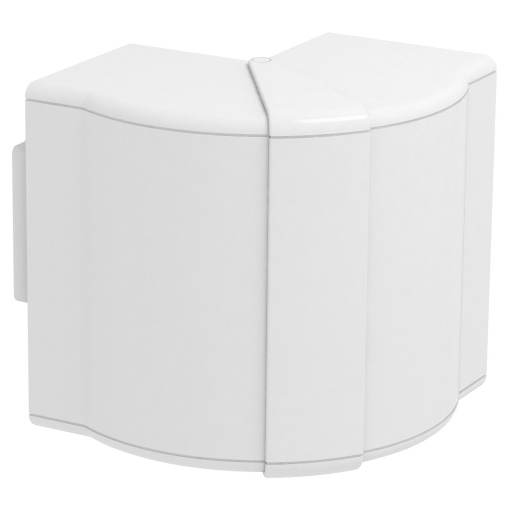 Ângulo externo variável 70x130mm Policarbonatoacrilonitrila-butadieno-estireno branco puro RAL 9010