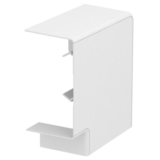 Ângulo plano Tampa de montagem 70x130mm Policarbonatoacrilonitrila-butadieno-estireno branco puro RAL 9010