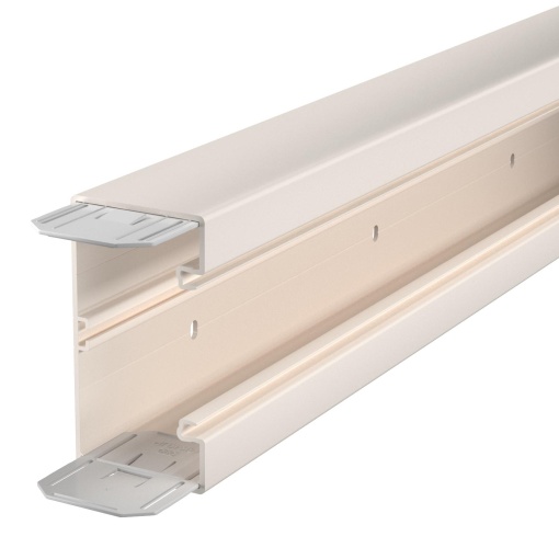 Calha técnica com base perfurada 70x130x2000 Policloreto de vinilo branco RAL 9001