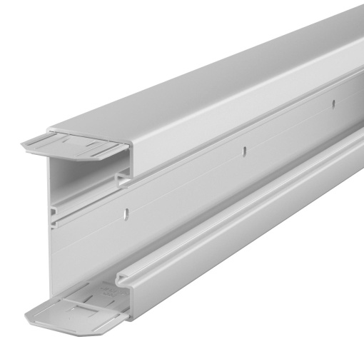 Calha técnica com base perfurada 70x130x2000 Policloreto de vinilo cinzento claro RAL 7035