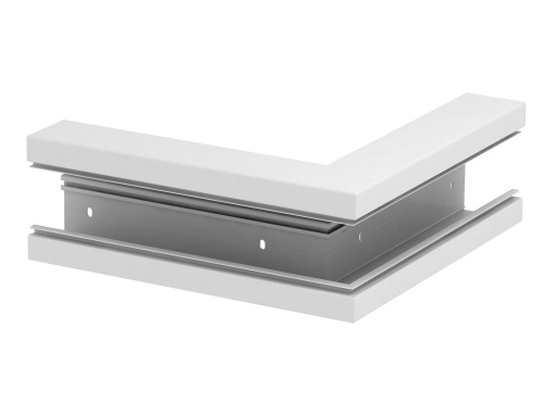 Ângulo externo 70x130mm Policloreto de vinilo branco puro RAL 9010