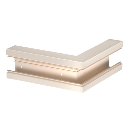 Ângulo externo 70x130mm Policloreto de vinilo branco RAL 9001