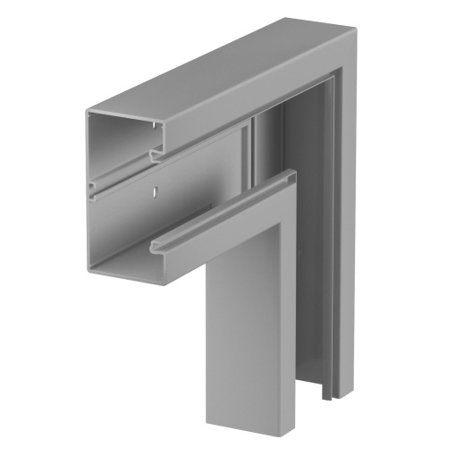 Ângulo plano 70x130mm Policloreto de vinilo cinzento pedra RAL 7030