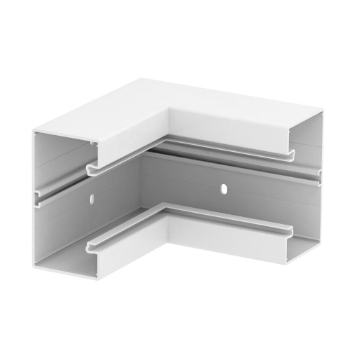 Ângulo interno 70x130mm Policloreto de vinilo branco puro RAL 9010