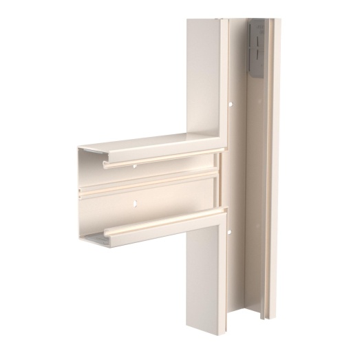 Derivação em T 70x130mm Policloreto de vinilo branco RAL 9001