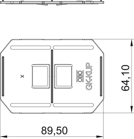 União para GK 64x90mm Acrilonitrilo-butadieno-estireno cinzento claro RAL 7035