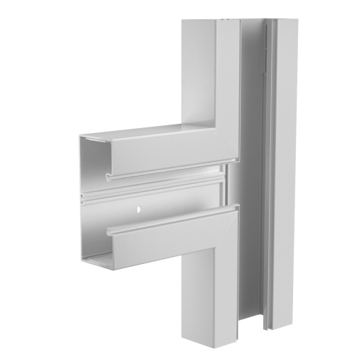 Derivação em T 70x170mm Policloreto de vinilo cinzento claro RAL 7035