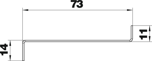 Separador para GS 90 24x73x2000 Aço galvanizado pelo método Sendzimir zinco