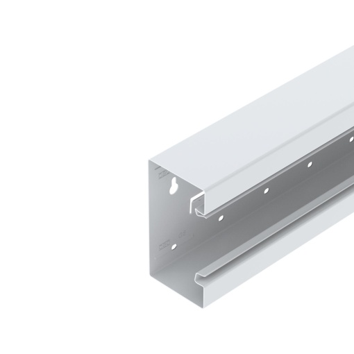 Calha técnica simétrica 70x130x2000 Aço branco puro RAL 9010