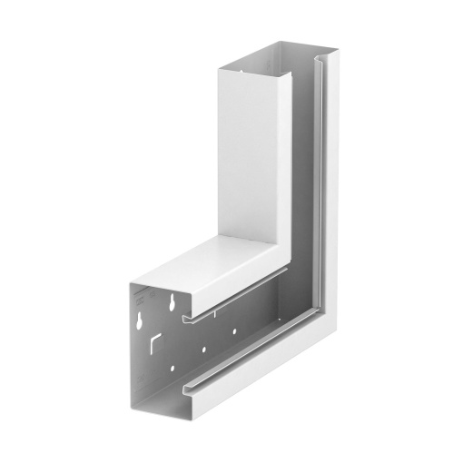 Ângulo plano simétrico 70x130x300 Aço branco puro RAL 9010