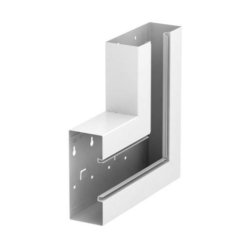 Ângulo plano simétrico 70x170x300 Aço branco puro RAL 9010