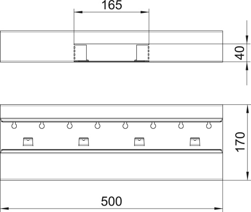 T piece asymmetrical 70x170x500 Aço branco puro RAL 9010