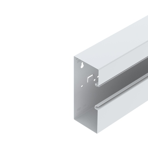 Calha técnica assimétrica 90x210x2000 Aço branco puro RAL 9010