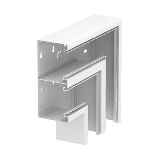 Flat angle falling symmetrical 90x210x300 Aço branco puro RAL 9010
