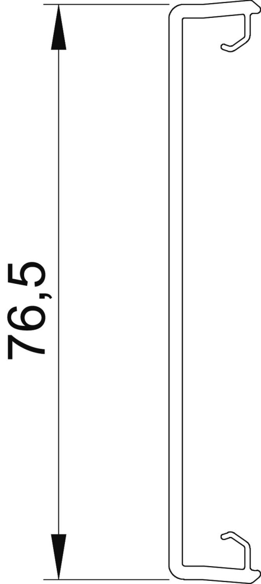 Tampa lisa 80x2000mm Policloreto de vinilo branco puro RAL 9010