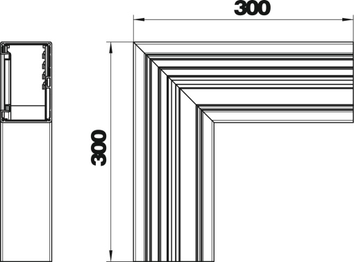 Ângulo plano simétrico 70x110x300 Alumínio anodizado alumínio