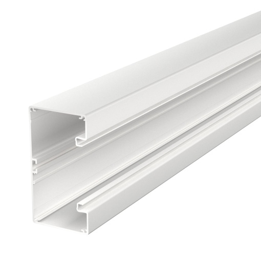 Calha técnica simétrica 70x130x2000 Alumínio branco puro RAL 9010