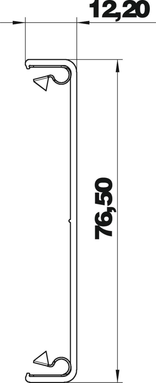 Tampa 12x76,5x2000 Alumínio branco puro RAL 9010