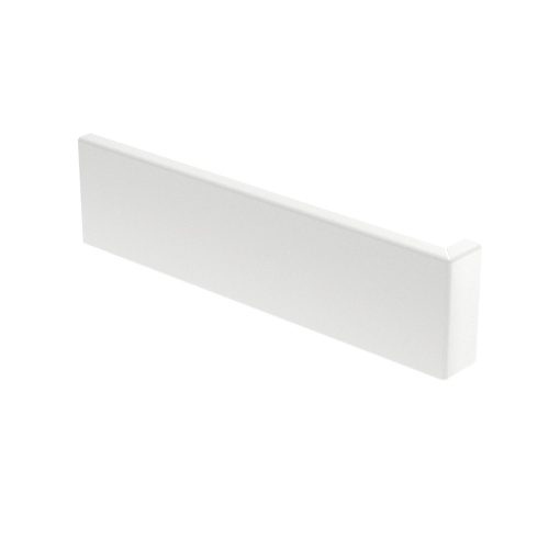 Tampa para ângulo externo 12x76,5x300 Alumínio branco puro RAL 9010