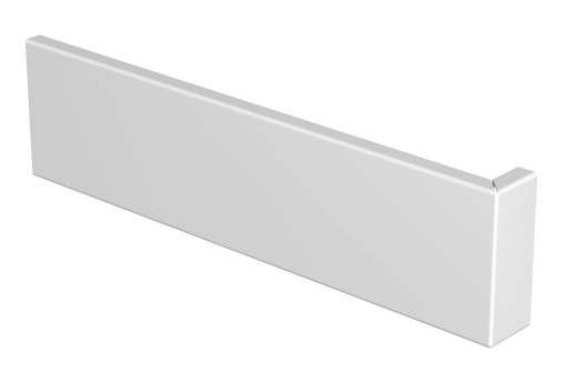 Tampa para Ângulo externo de 80 12x76,5x300 Aço branco puro RAL 9010