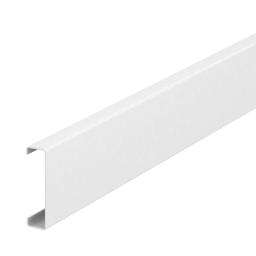 Tampa para calhas tampa 50 12x45x2000 Aço branco puro RAL 9010