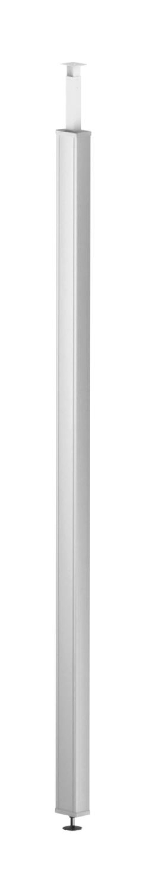 Coluna chãoteto, tampa de aço 2505x115x75 Aço branco puro RAL 9010