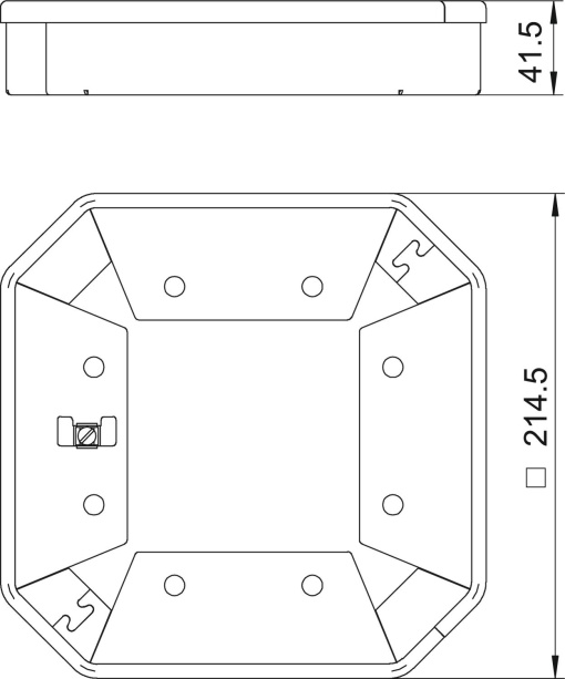 Base para ISSHS4 41x214 Aço preto RAL 9005