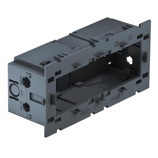 Caixa de aparelhagem tripla para Modul 45 51x76x160 Poliamida cinzento RAL 7011