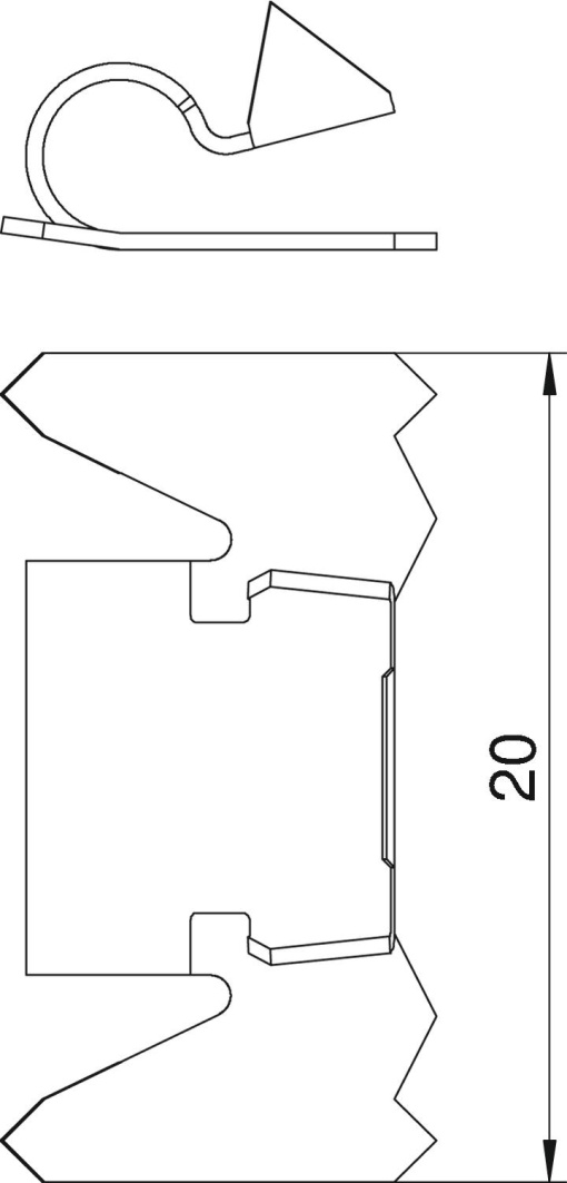 Grampo de ligação para GEK SA 11x20x6 Aço eletrogalvanizado zinco