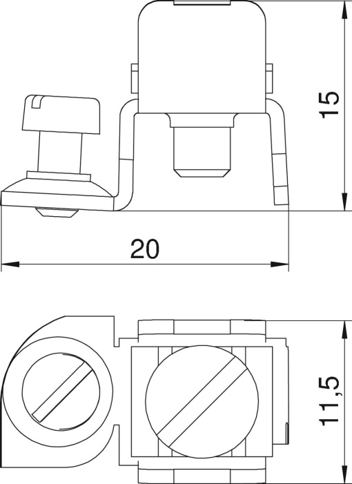 Borne de terra 20x12x15 Aço eletrogalvanizado zinco