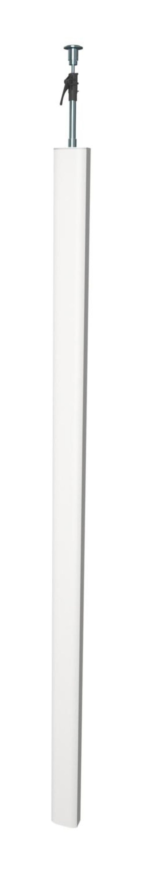 Coluna Chãoteto 3000x80x130 Alumínio branco puro RAL 9010