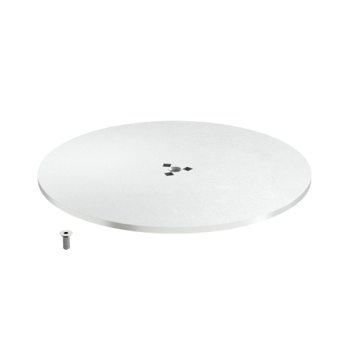 Base para colunas F Ø350x8mm Aço branco puro RAL 9010