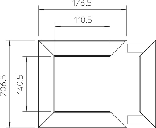 Remate 207x177 Alumínio branco puro RAL 9010