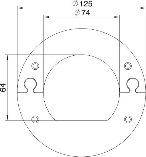 Remate fechado 125x2 Aço branco puro RAL 9010
