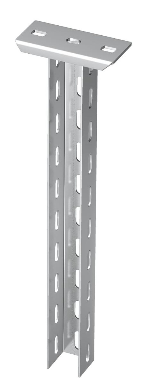 Pendural com cabeça soldada 50x50x400 Aço inoxidável, livre de ferrugem A2 1.4301 brilhante, pós-tratamento
