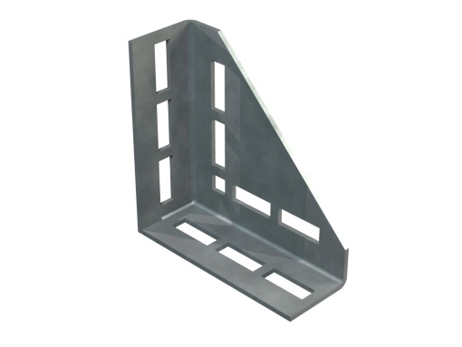 Suporte triangular 100x100x37,5 Aço galvanizado por imersão a quente após maquinação