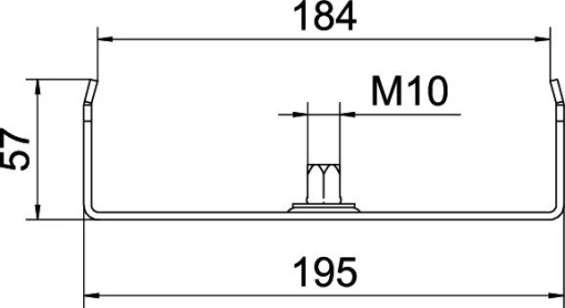 Suspensão central para caminho de cabos em chapa B200mm Aço galvanizado pelo método Sendzimir zinco