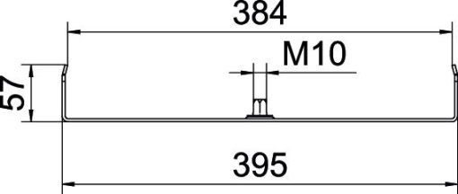Suspensão central para caminho de cabos em chapa B400mm Aço galvanizado pelo método Sendzimir zinco