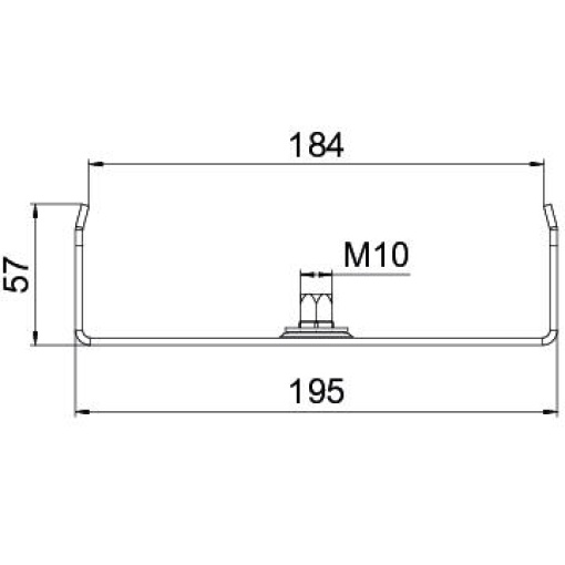 Suspensão central para caminho de cabos em chapa B200mm Aço PES135 - Poliéster preto RAL 9005