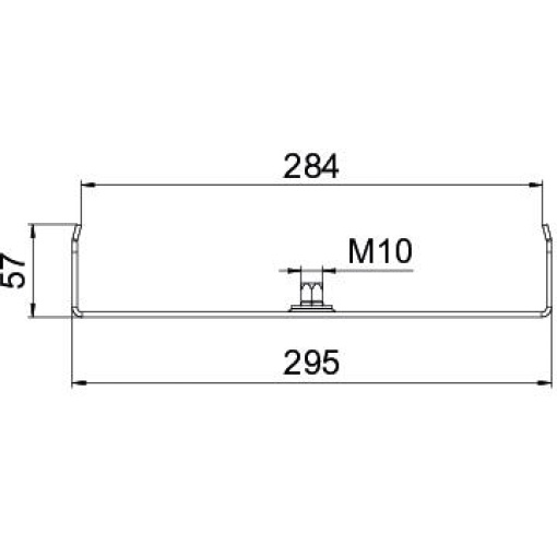 Suspensão central para caminho de cabos em chapa B300mm Aço PES135 - Poliéster preto RAL 9005