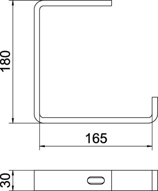 Consola de teto perfil plano B150mm Aço galvanizado por imersão a quente após maquinação